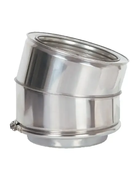 Codo Inox D-P 316L-304 15º - Ø 125/175mm Codo Inox D-P 316L-304 15º - Ø 125/175mm