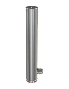 Te Inox 45º 100 cm Entrada 8 cm S-P 316L - Ø 200mm