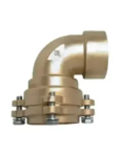 Codo Pe Latón Embridada Rosca Hembra - 90mm x 3" 2