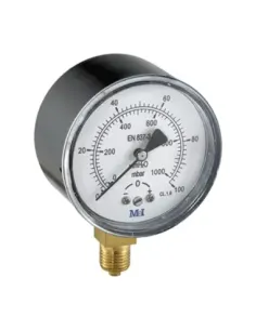 Manómetro Ventómetro 63 Vert. 1/4 0 A 250 Mbar