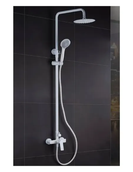 Luxor Conjunto Ducha Monomando Blanco Mate