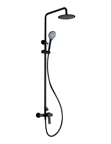 Luxor Conjunto Ducha Monomando Negro Mate