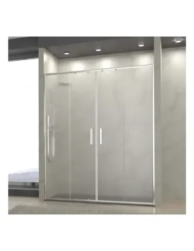 Uno Mampara Frontal Cristal New Glass, 2 Fijos + 2 Puertas - 190cm