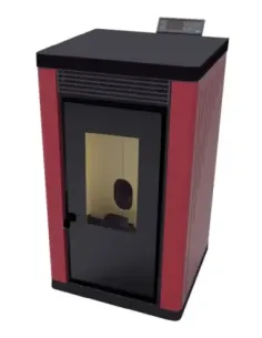 FM BP-200 K Burdeos Estufa Pellet Aire Cristal Serigrafiado 12 kW
