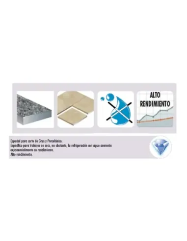 Disco Diamante Porcel Toptile Ø 230 x 2,0 mm - Blue MasterHerramientas