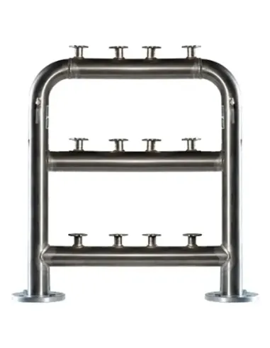 PPR y Accesorios - Batería Acero Inox 3 Filas 21 Contadores 2 1/2" Dob