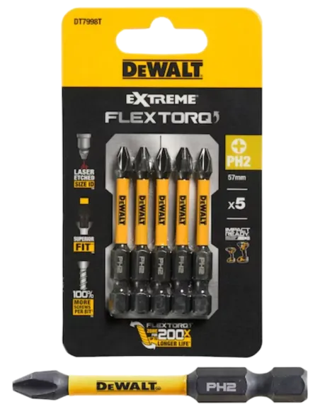 Herramientas varias - Puntas Phillips Ph2 50 mm (x5) - DEWALT - Adapta