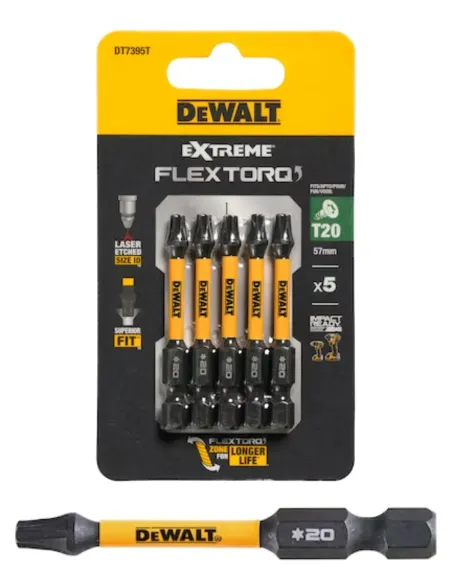 Herramientas varias - Puntas Torx T20 50 mm (x5) - DEWALT - broca meta