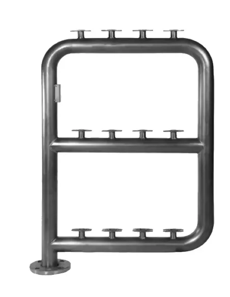 PPR y Accesorios - Batería Acero Inox 3 Filas 6 Contadores 2" Bandera