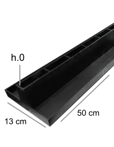 Sumideros, Calderetas, Arquetas y Canaletas - Canaleta PP 50x13x4 + Re