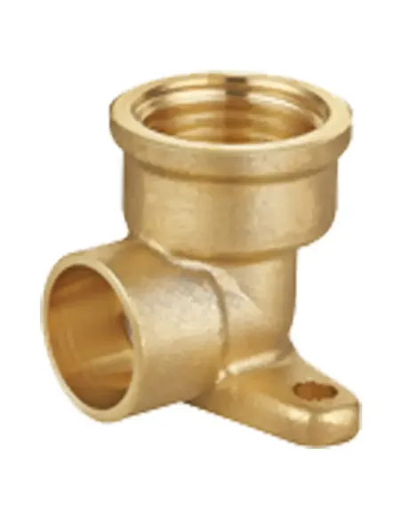 Codo Placa Soldar Roscar Latón - 18mm x 1/2"