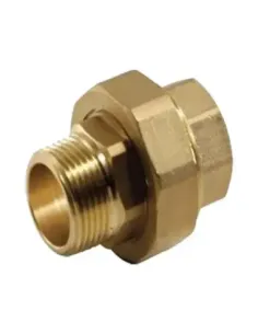 Enlace Soldar Roscar 3 Piezas Latón Macho - 18mm x 1/2"
