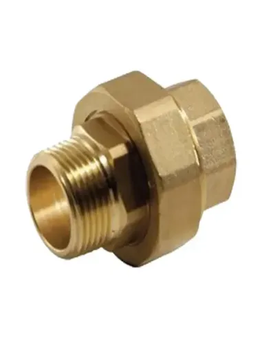 Enlace Soldar Roscar 3 Piezas Latón Macho - 18mm x 3/4"