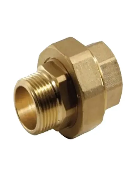 Enlace Soldar Roscar 3 Piezas Latón Macho - 42mm x 1"1/2