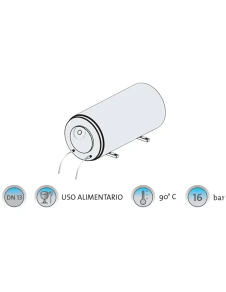Latiguillo Termo 25cm - M-1/2" x H-1/2" - FlexitubLatiguillos