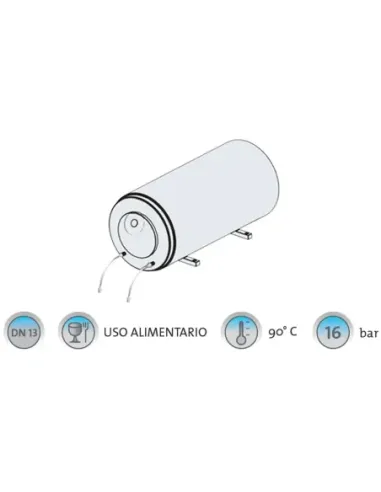 Latiguillo Termo 25cm - M-3/4 x H-3/4" - FlexitubLatiguillos