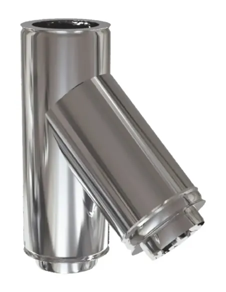Te Inox D-P 304 45º - Ø 125/175mm Te Inox D-P 304 45º - Ø 125/175mm