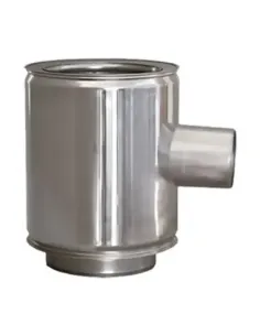 Te Inox D-P 304 90º Salida 80 mm - Ø 130/175mm