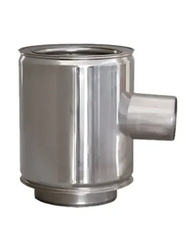 Te Inox D-P 304 90º Salida 80 mm - Ø 130/175mm